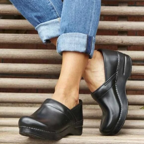 Dansko Shoes - Dansko Clog Professional Slip On Cabrio Leather Size EU 39 Nurse Black Boho